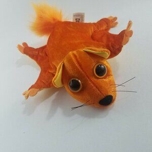 1997 Kratts Creatures Orange Flying Squirrel Rare Bean Bag Plush vintage PBS